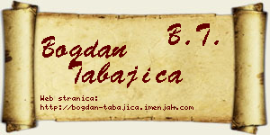 Bogdan Tabajica vizit kartica